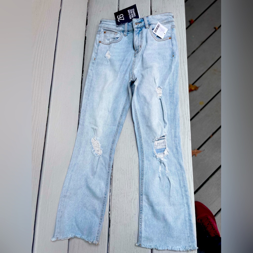 Distressed Jeans by Urban Outfitters. Kick Flair, high rise, cropped. NWT.